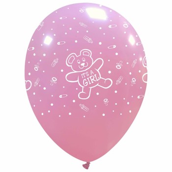 LATEX 12'' ΤΥΠΩΜΕΝΟ IT`S A GIRL ΑΡΚΟΥΔΑΚΙ 6TEM